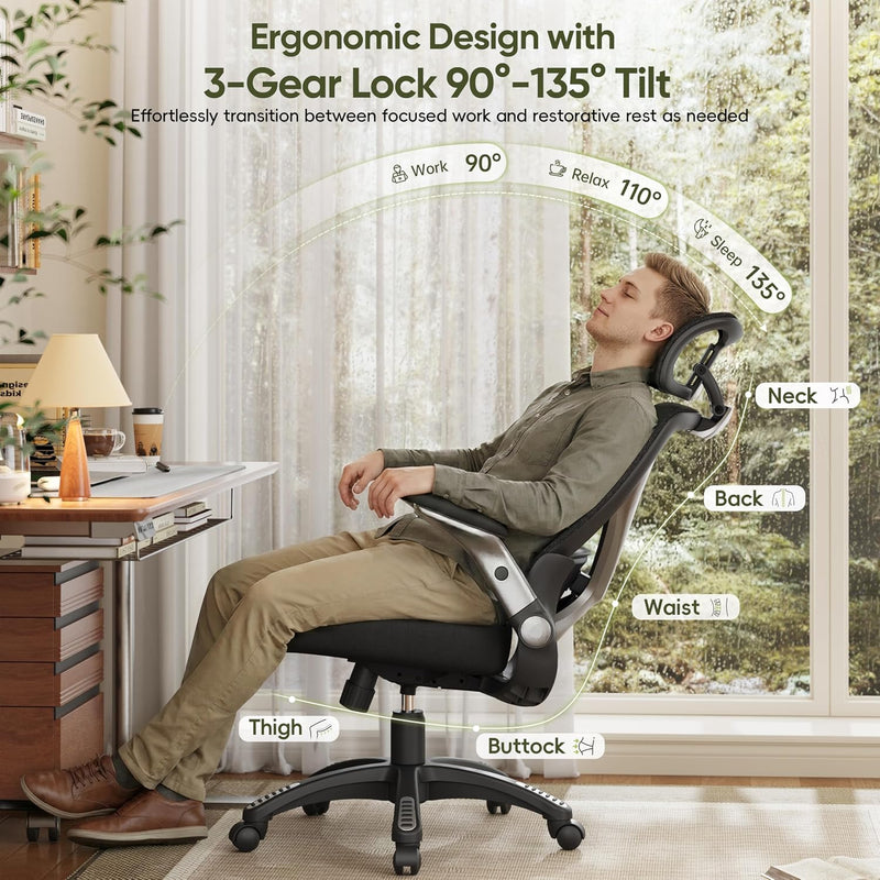 Ergonomic Office Chair High Back Mesh Desk Chairs
