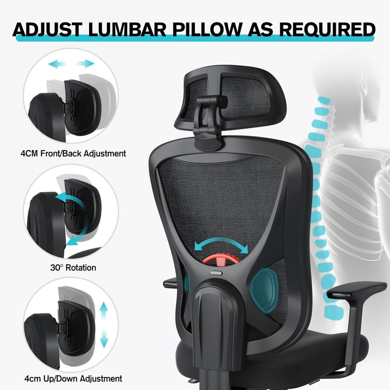 Ergonomic Office Chair Lift Up Mesh Backrest Desk
