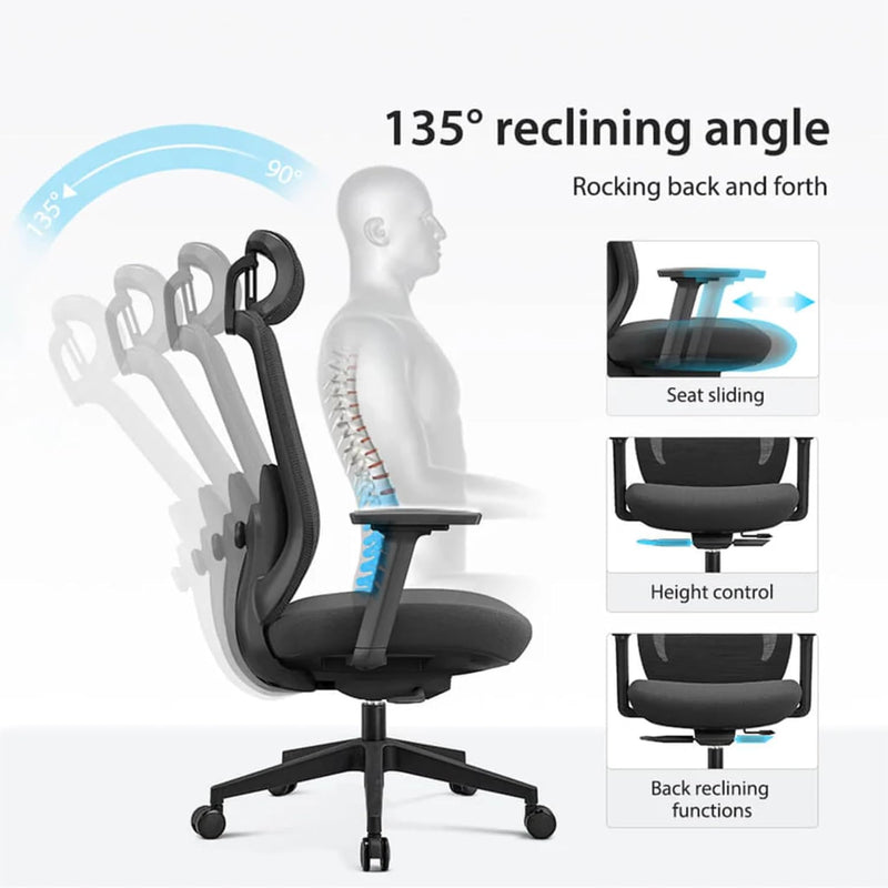 Ergonomic Office Chair Mesh Adjustable Lumbar Support