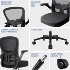 Ergonomic Office Chair Mesh Desk with Adjustable Lumbar