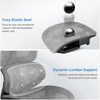Ergonomic Office Chair Mesh Desk with Footrest 90