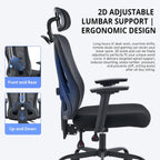 Ergonomic Office Chair Mesh Desk with Headrest Armrest