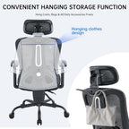 Ergonomic Office Chair Mesh Desk with Headrest Armrest
