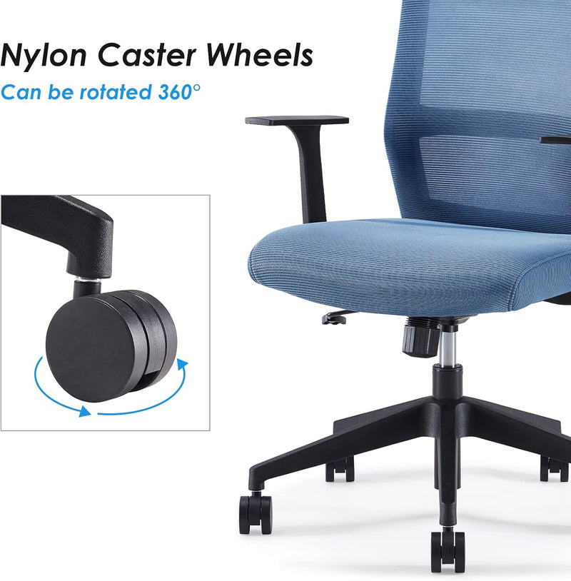 Ergonomic Office Chair Mesh Mid-Back Desk with Lumbar