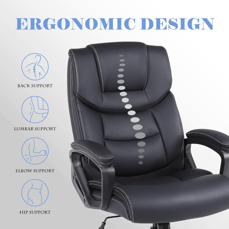 Ergonomic Office Chair PU Leather Executive Desk High