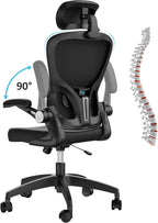 Ergonomic Office Chair with Adjustable Headrest and Lumbar