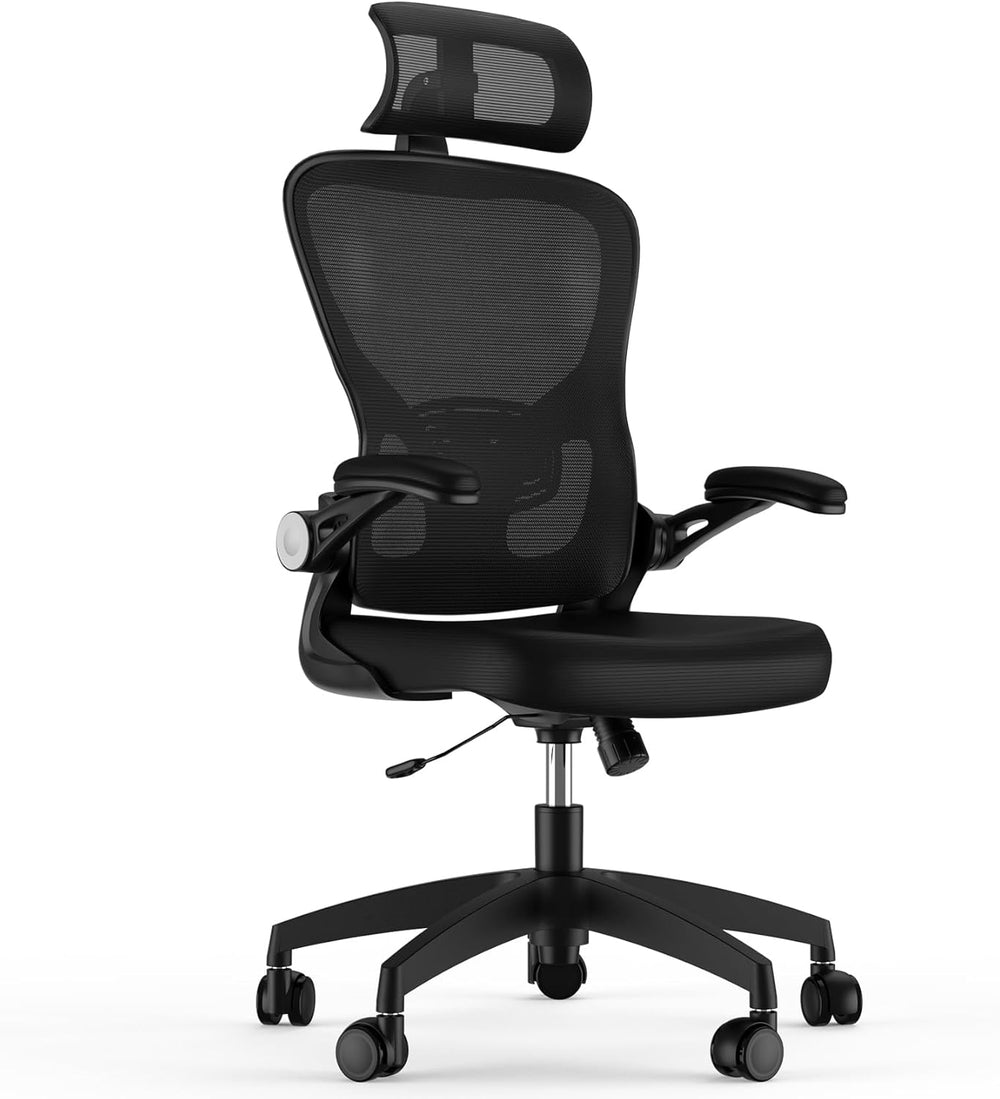 Ergonomic Office Chair with Adjustable Headrest and Lumbar