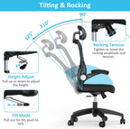 Ergonomic Office Chair with Adjustable Headrest and Lumbar