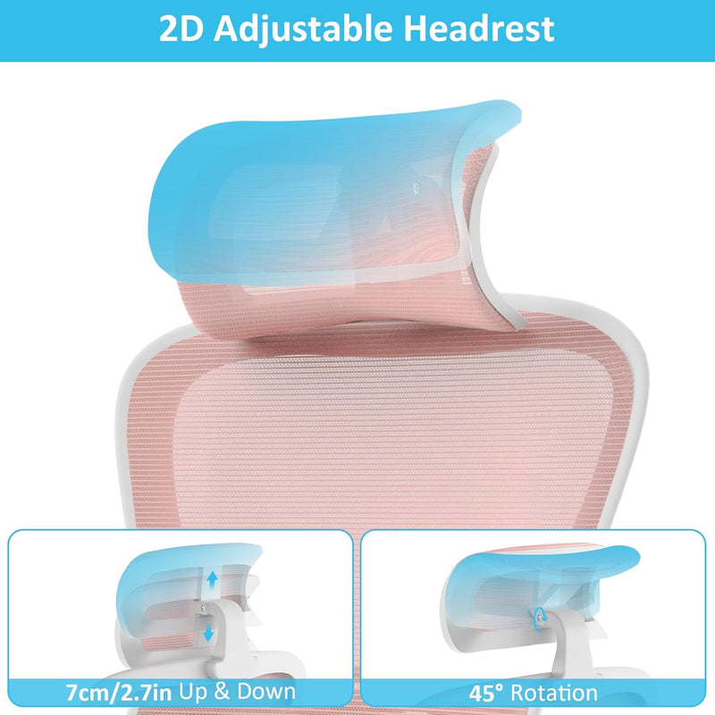 Ergonomic Office Chair with Adjustable Headrest and Lumbar