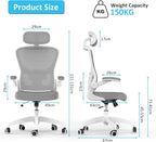 Ergonomic Office Chair with Adjustable Headrest and Lumbar
