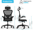 Ergonomic Office Chair with Adjustable Headrest and Lumbar