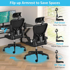 Ergonomic Office Chair with Adjustable Headrest and Lumbar