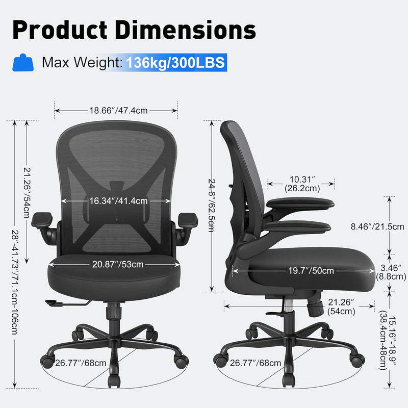 Ergonomic Office Chair with Adjustable Lumbar Support 136