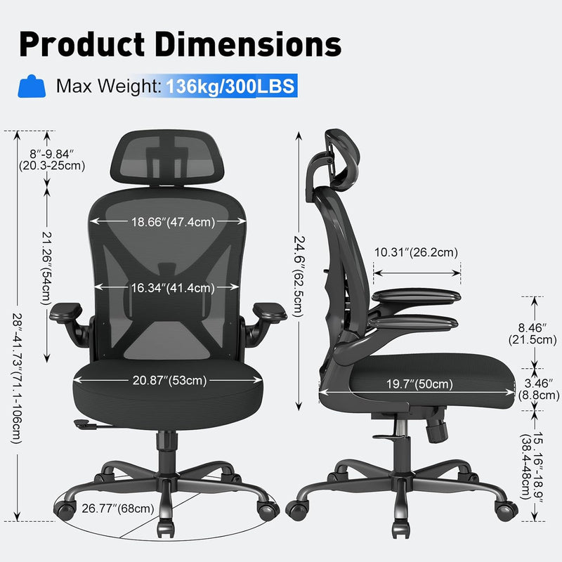 Ergonomic Office Chair with Adjustable Lumbar Support 136