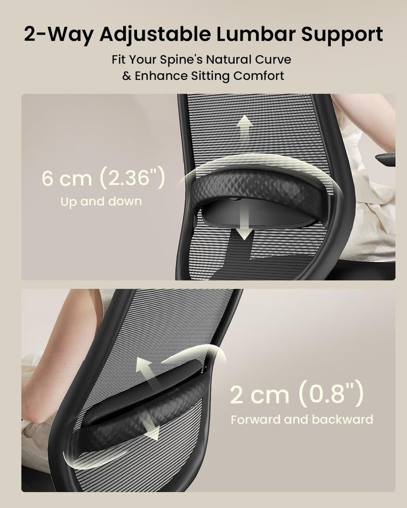 Ergonomic Office Chair with Adjustable Seat Depth