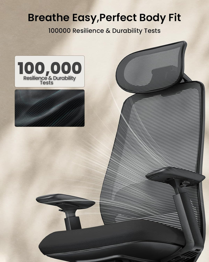 Ergonomic Office Chair with Adjustable Seat Depth