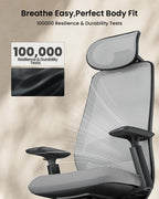 Ergonomic Office Chair with Adjustable Seat Depth