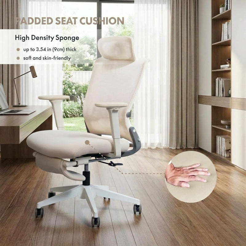 Ergonomic Office Chair with Foldable Backrest Folding Desk