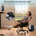 Ergonomic Office Chair with Foldable Backrest Folding Desk