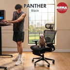 Ergonomic Office Chair with Foldable Backrest Folding Desk