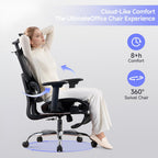 Ergonomic Office Chair with Footrest 5-Level Height Adjustable