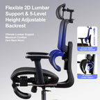 Ergonomic Office Chair with Footrest 5-Level Height Adjustable