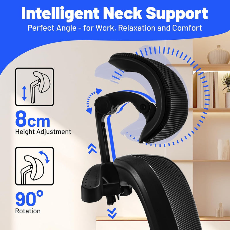 Ergonomic Office Chair with Headrest Lumbar Support