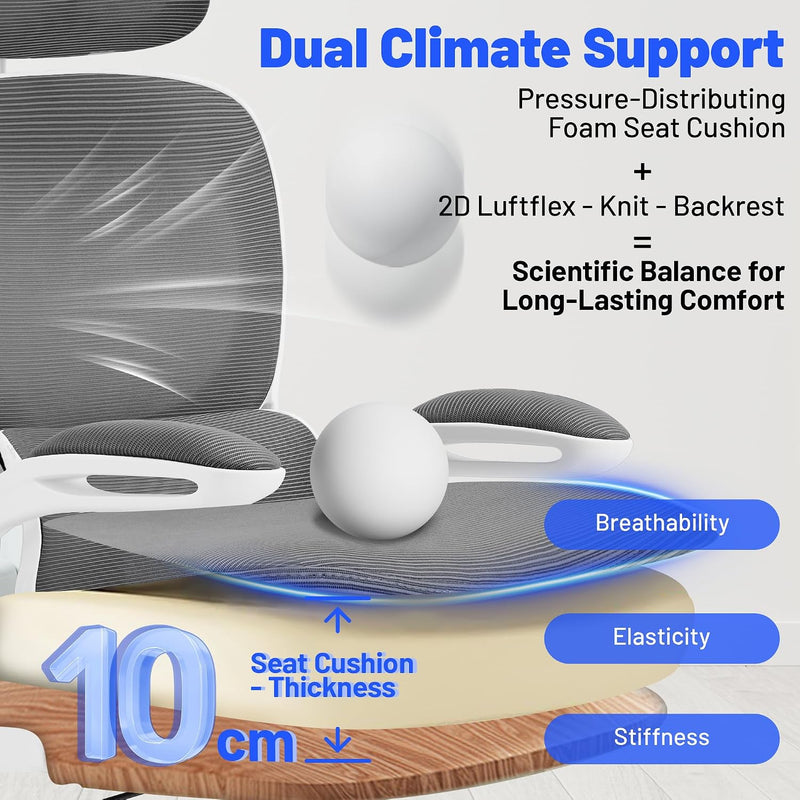 Ergonomic Office Chair with Headrest Lumbar Support