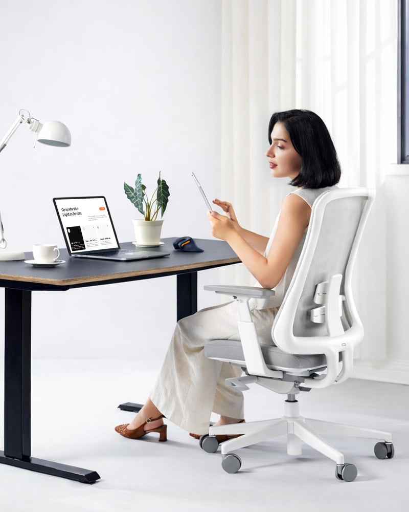 Ergonomic Office Desk Chair with Sliding Seat Depth