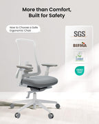 Ergonomic Office Desk Chair with Sliding Seat Depth