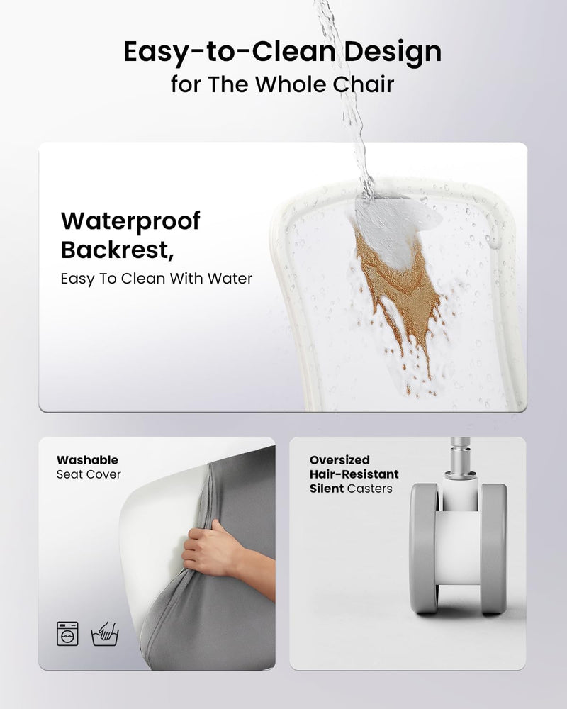 Ergonomic Office Desk Chair with Sliding Seat Depth