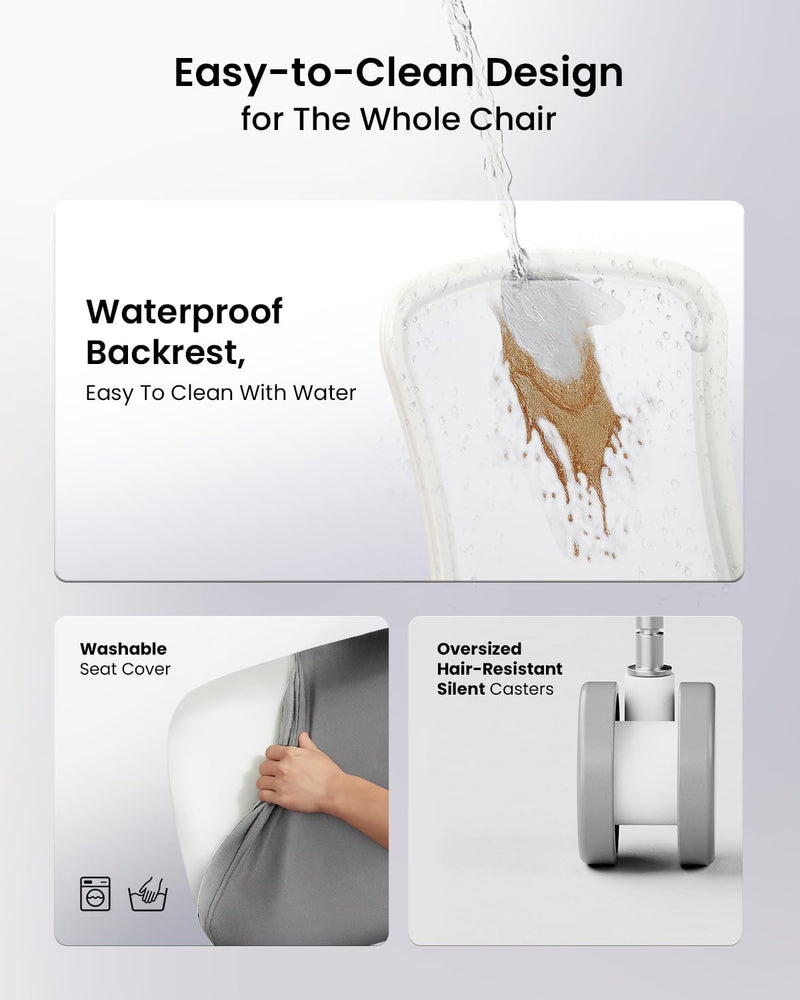 Ergonomic Office Desk Chair with Sliding Seat Depth