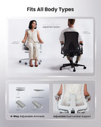 Ergonomic Office Desk Chair with Sliding Seat Depth