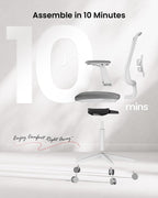Ergonomic Office Desk Chair with Sliding Seat Depth