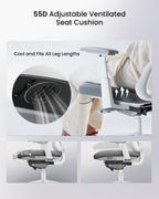 Ergonomic Office Desk Chair with Sliding Seat Depth