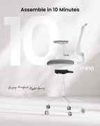 Ergonomic Office Desk Chair with Sliding Seat Depth