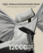 Ergonomic Office Desk Chair with 10CM Spring Cushion