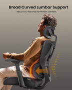 Ergonomic Office Desk Chair with 10CM Spring Cushion