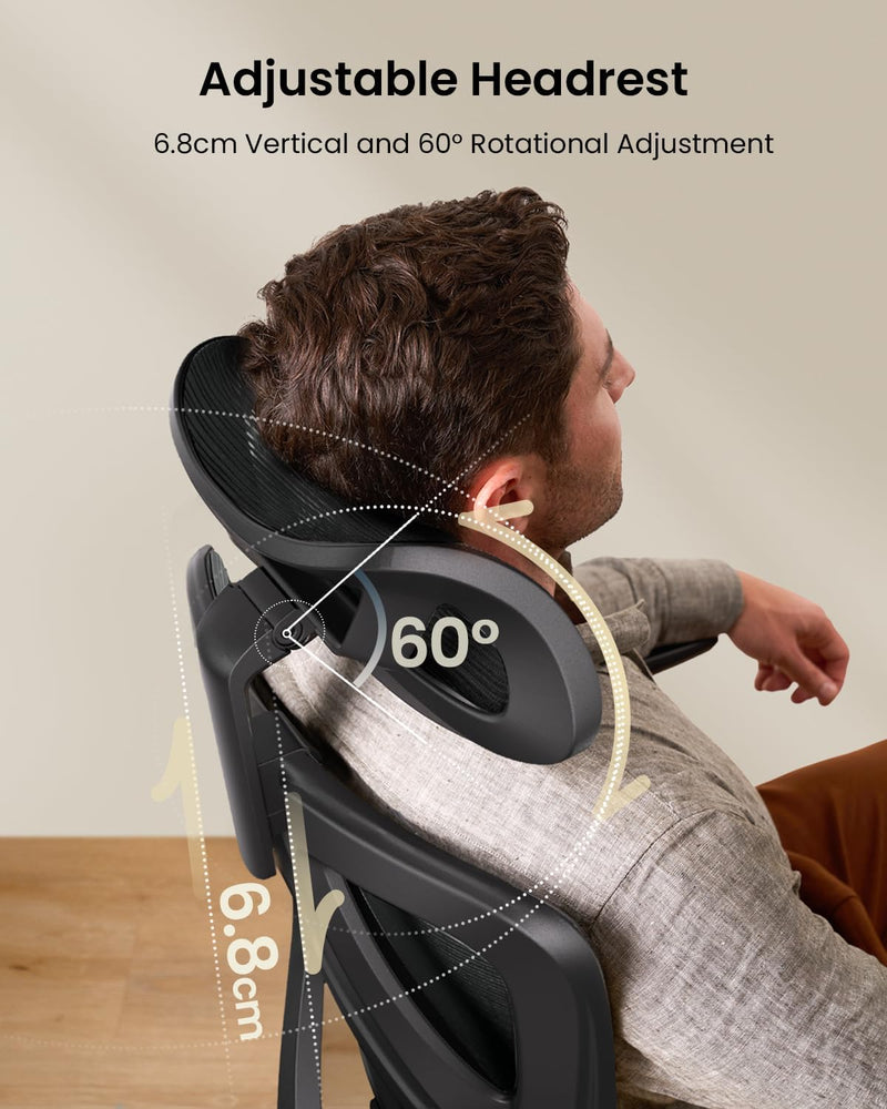 Ergonomic Office Desk Chair with 10CM Spring Cushion