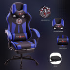 Ergonomic Reclining Seat with Footrest Adjustable Headrest