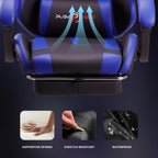 Ergonomic Reclining Seat with Footrest Adjustable Headrest