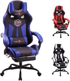 Ergonomic Reclining Seat with Footrest Adjustable Headrest