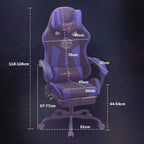 Ergonomic Reclining Seat with Footrest Adjustable Headrest