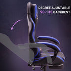 Ergonomic Reclining Seat with Footrest Adjustable Headrest
