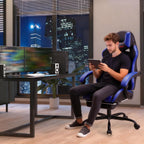 Ergonomic Reclining Seat with Footrest Adjustable Headrest