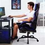 Ergonomic Reclining Seat with Footrest Adjustable Headrest