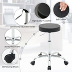 Ergonomic Rolling Office Stool Chair with Backrest Swivel