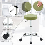 Ergonomic Rolling Office Stool Chair with Backrest Swivel