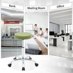Ergonomic Rolling Office Stool Chair with Backrest Swivel