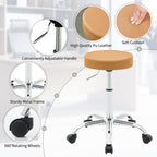 Ergonomic Rolling Office Stool Chair with Backrest Swivel